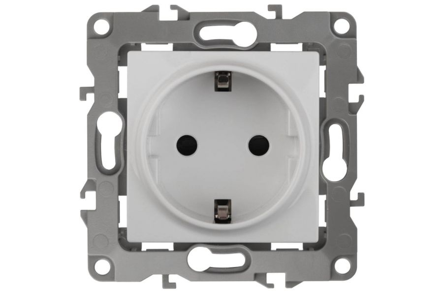 Розетка ЭРА 12 2P E Schuko 16A 250V винтовой зажим 12-2111-01 Б0029236