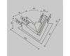 Угол-соединитель 45° встраиваемый Maytoni Magnetic track system Exility TRA034CLS-42.12W