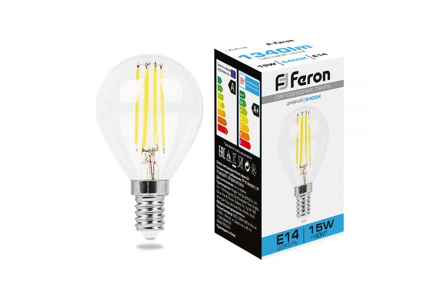 Лампа светодиодная Feron LB-515 Шарик E14 15W 6400K 38251