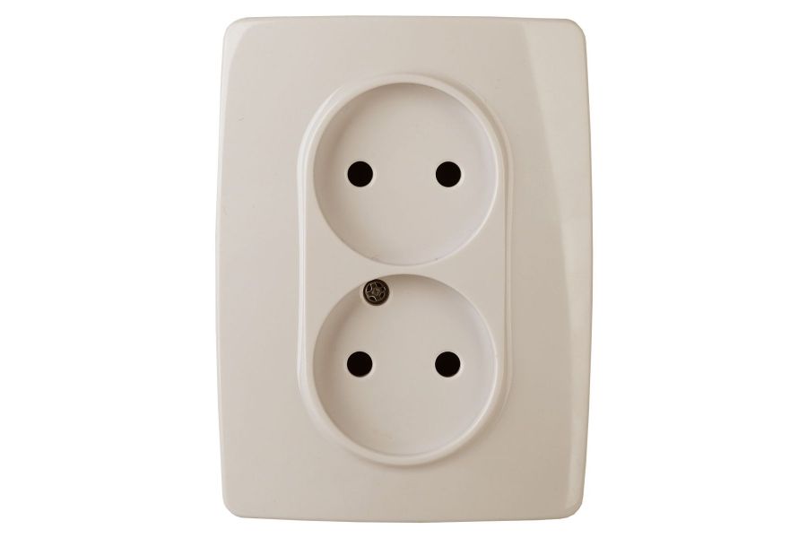 Розетка Эра 12-2007-02 2X2P, 16А-250В, б.л.