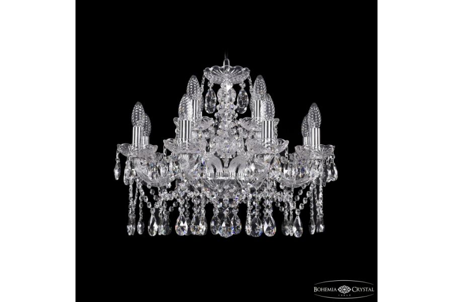 Подвесная люстра Bohemia Ivele Crystal 1413/8+4/200 Ni