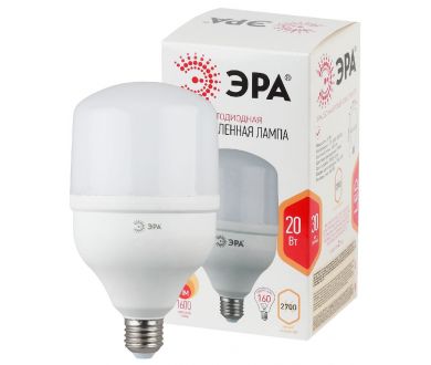 Лампа светодиодная Эра E27 20W 2700K LED POWER T80-20W-2700-E27 Б0027000