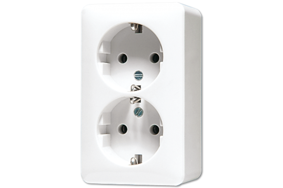 Розетка штепсельная Schuko Jung 6020KIAWW