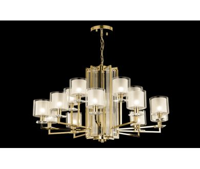 Подвесная люстра Crystal Lux Nicolas NICOLAS SP-PL10+5 GOLD/WHITE