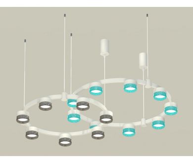 Комплект подвесного светильника Ambrella Light Techno Ring XR92081300 (A9208x2, C9241, C9236, N8488, N8484)
