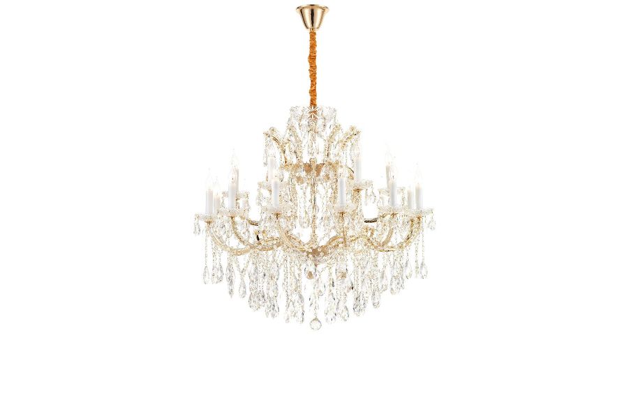 Подвесная люстра iLamp Diamond 6071-18 GD+CL