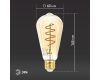 Лампа светодиодная Эра E27 7W 2400K F-LED ST64-7W-824-E27 spiral gold Б0047665