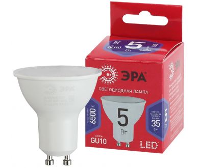 Лампа светодиодная Эра GU10 5W 6500K LED MR16-5W-865-GU10 R Б0045348