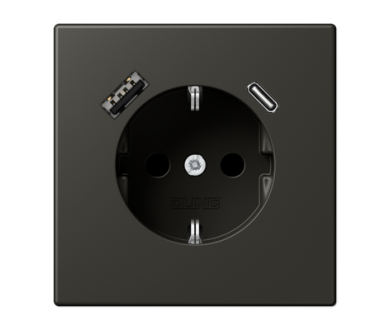 Купить Розетка 2K+З USB Typ AC Jung LC1520-15CA259 Розетка 2K+З USB Typ AC Jung LC1520-15CA259