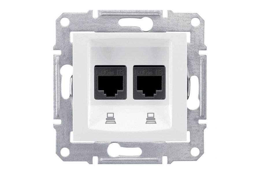 Розетка компьютерная 2хRJ45 Schneider Electric Sedna STP SDN5000121
