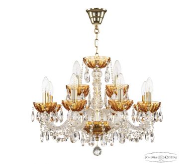 Купить Подвесная люстра Bohemia Ivele Crystal 5402/8+4/195 G Amber/M-1H Подвесная люстра Bohemia Ivele Crystal 5402/8+4/195 G Amber/M-1H