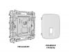 Комплект механизма компьютерной розетки Ambrella Volt RJ-45 (8P8C) CAT6A экранированной с автоматической защитной шторкой OMEGA MO812005 Черный матовый QUANT (OP8120, VM185)