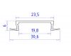 Алюминиевый встраиваемый профиль Ambrella Light Alum Profile GP1100AL
