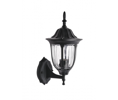 Уличный настенный светильник ЭРА Галатея GBW-105-BL-0380 230В Е27 IP54 чёрный вверх Б0071482