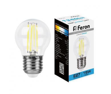 Лампа светодиодная Feron LB-515 Шарик E27 15W 6400K 38254