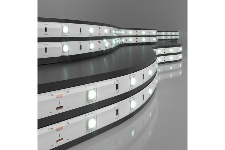 Светодиодная лента Elektrostandard 12V 7,2W 30Led 5050 IP65 холодный белый, 5м 4690389038440