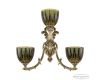 Бра Bohemia Ivele Crystal Verona 7211B15/2+1/210 GB P1 U Amber-Green/H-1K