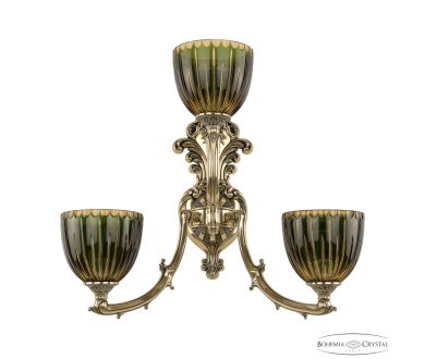 Бра Bohemia Ivele Crystal Verona 7211B15/2+1/210 GB P1 U Amber-Green/H-1K