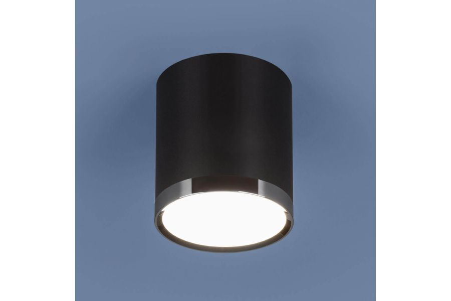 Потолочный светодиодный светильник Elektrostandard DLR024 6W 4200K черный матовый 4690389110375
