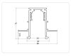 Шинопровод встраиваемый под ГКЛ 9,5мм Ambrella Light Magnetic Standard GL3331-9.5