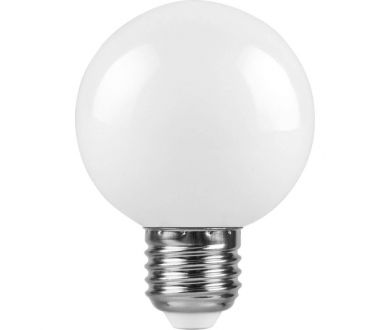 Лампа светодиодная Feron E27 3W 6400K Шар Матовая LB-371 25902