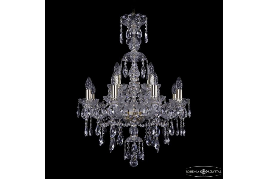 Подвесная люстра Bohemia Ivele Crystal 1415/8+4/200/XL-76 G