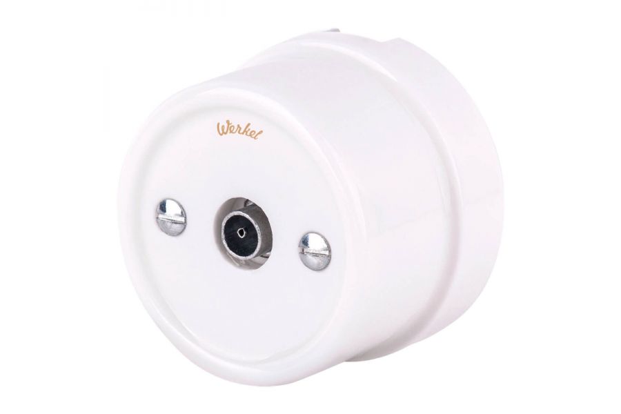 ТВ розетка Werkel Retro белая WL18-02-05 4690389100659