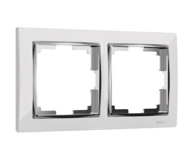 Рамка на 2 поста Werkel Snabb белый/хром W0021901 4690389160721