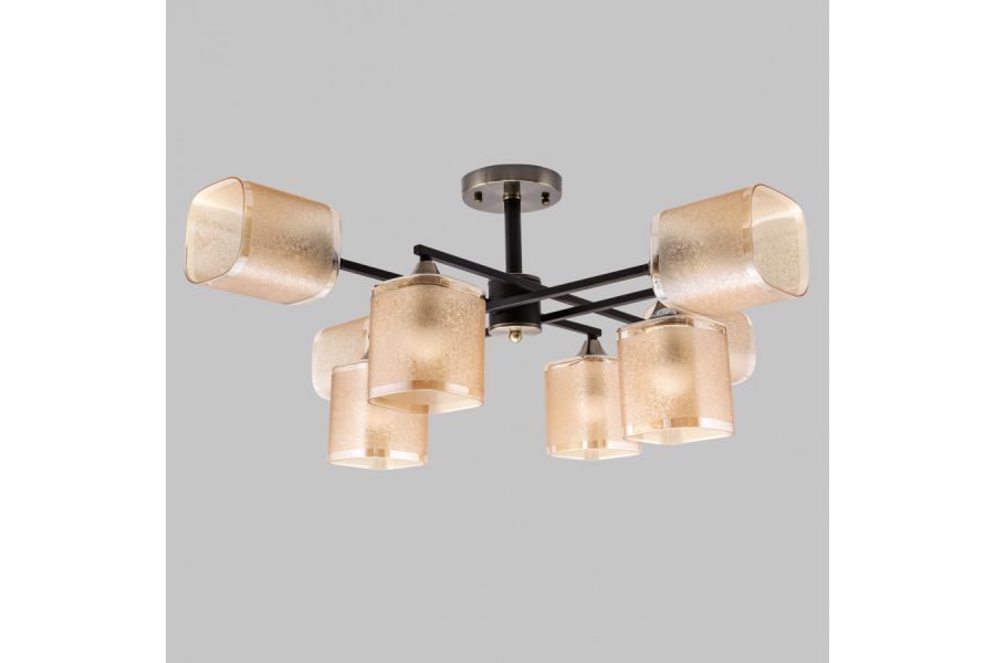 Люстра на штанге IMEX MD.4212-8-S-BK+AB