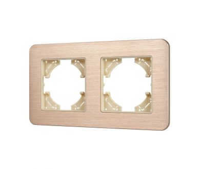 Рамка на 2 поста алюминиевая Arlight FRM-AKIRY-AL-2-GD 049726