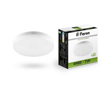 Лампа светодиодная Feron GX53 7W 4000K Таблетка Матовая LB-451 25828