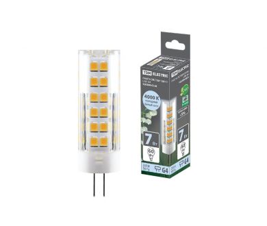 Лампа светодиодная TDM Electric G4 7W 4000K прозрачная SQ0340-0220