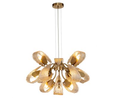 Подвесная люстра Indigo Fless 11033/12P Amber V000344