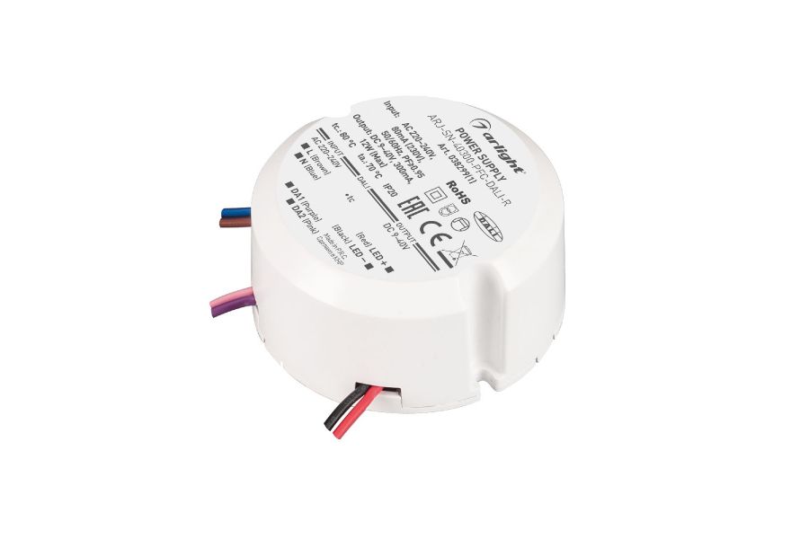Блок питания Arlight ARJ-SN-40300-PFC-DALI-R (12W, 9-40V, 0.3A) 038299(1)