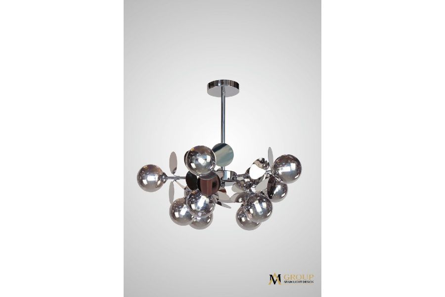 Люстра на штанге AM Group AM396 SP10 CHROM