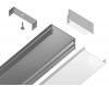Алюминиевый накладной профиль Ambrella Light Alum Profile GP2001AL