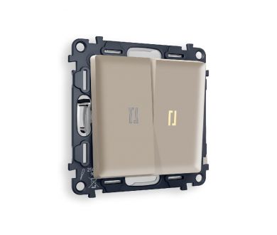 Комплект механизма 2-кл выключателя с подсветкой Ambrella Volt Alfa MA364010