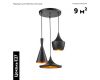 Подвесная люстра Lumina Deco Foggi LDP 7712-3 BK