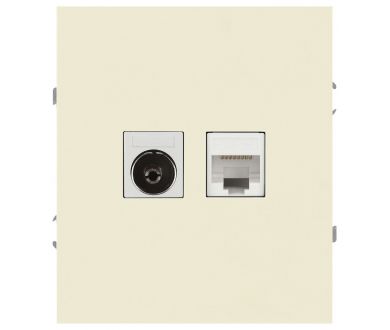 Розетка Эра Arktik 16-3110-02 комбинированная RJ45+TV слоновая кость Б0070495