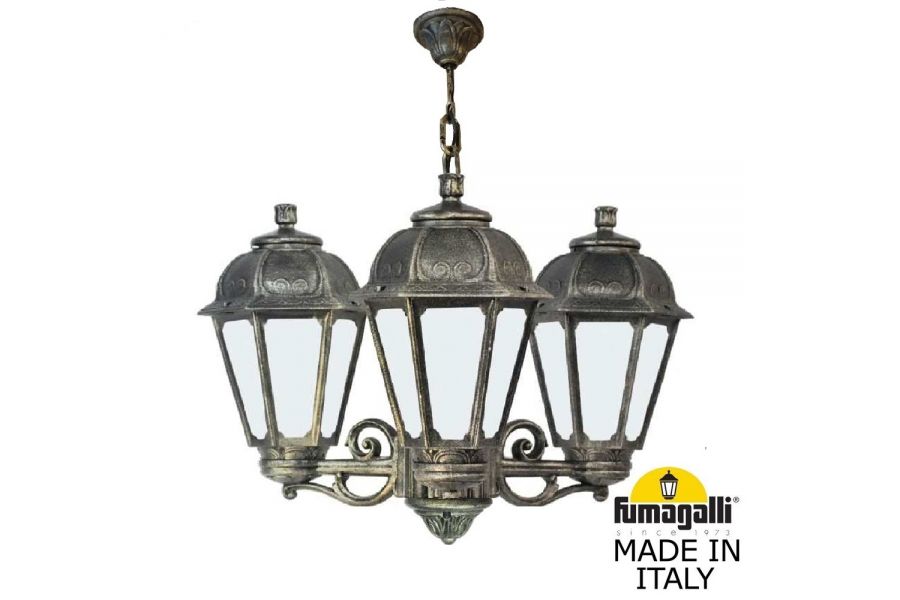 Уличный подвесной светильник Fumagalli SICHEM/SABA 3L K22.120.S30.BYE27
