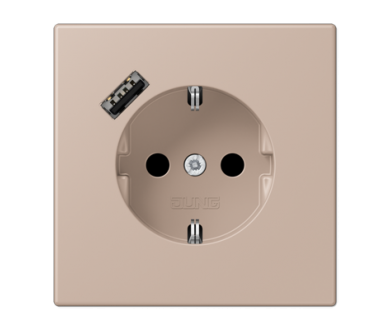 Купить Розетка 2K+З USB Typ A Jung LC1520-18A240 Розетка 2K+З USB Typ A Jung LC1520-18A240
