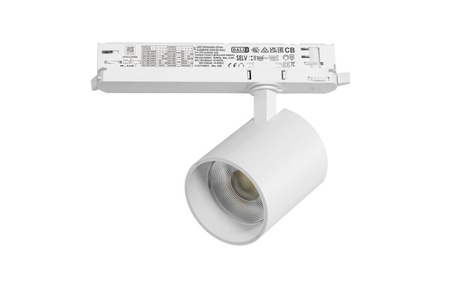 Трековый трехфазный светильник Quattro LED с управлением DALI Lightstar Alta Base A5436DALI