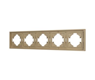 Рамка пластиковая на 5 постов Arlight FRM-TENDO-SFPL-5-GD 054658