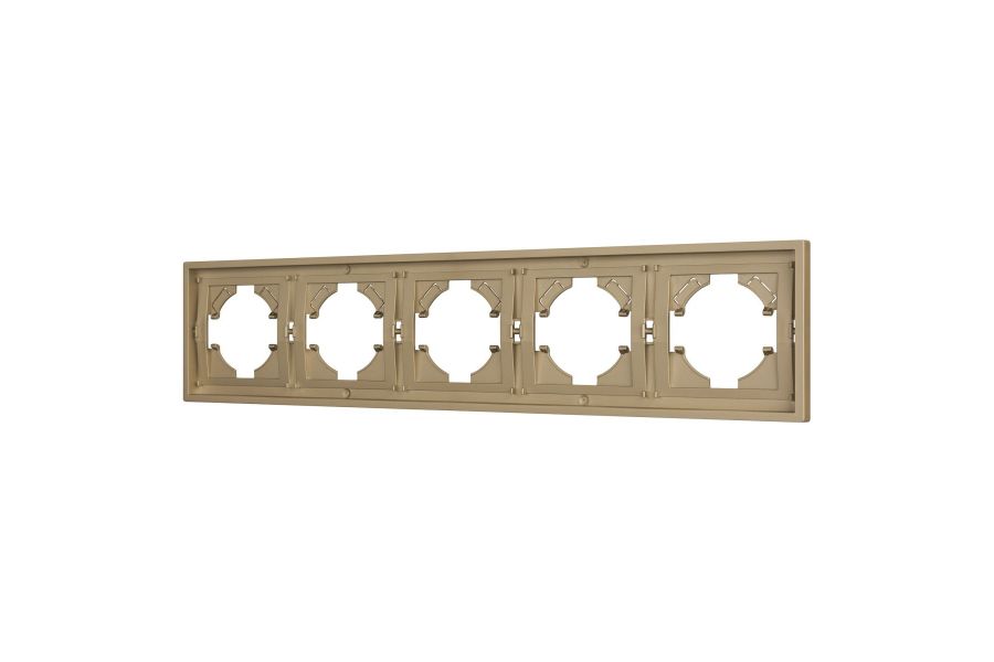 Рамка пластиковая на 5 постов Arlight FRM-TENDO-SFPL-5-GD 054658