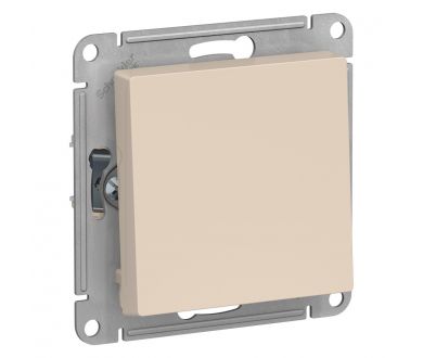 Кнопка нажимная сх.1, 10АХ, механизм Systeme Electric AtlasDesign Беж ATN000215