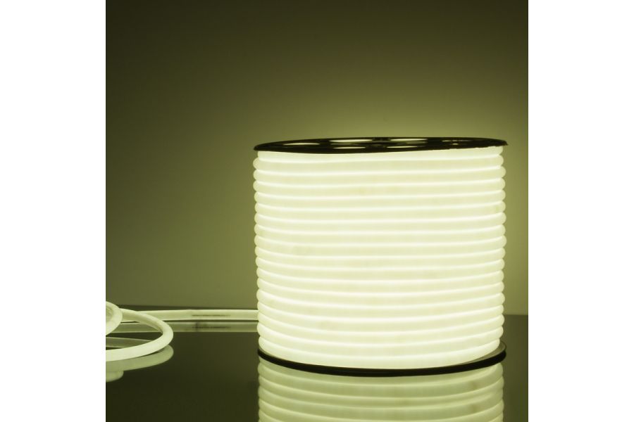 Светодиодный гибкий неон Elektrostandard 220V 9,6W 144Led 2835 IP67 круглый холодный белый, 50 м 4690389134692