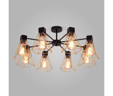 Люстра на штанге Eurosvet Trappola 70107/8 черный/латунь a061403