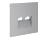 Накладка для розетки компьютерной двойной RJ45+RJ45 кат.6 Voltum S70 (серый) VLS001416
