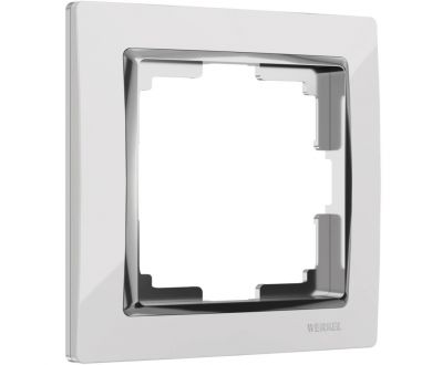 Рамка на 1 пост Werkel Snabb белый/хром W0011901 4690389160677