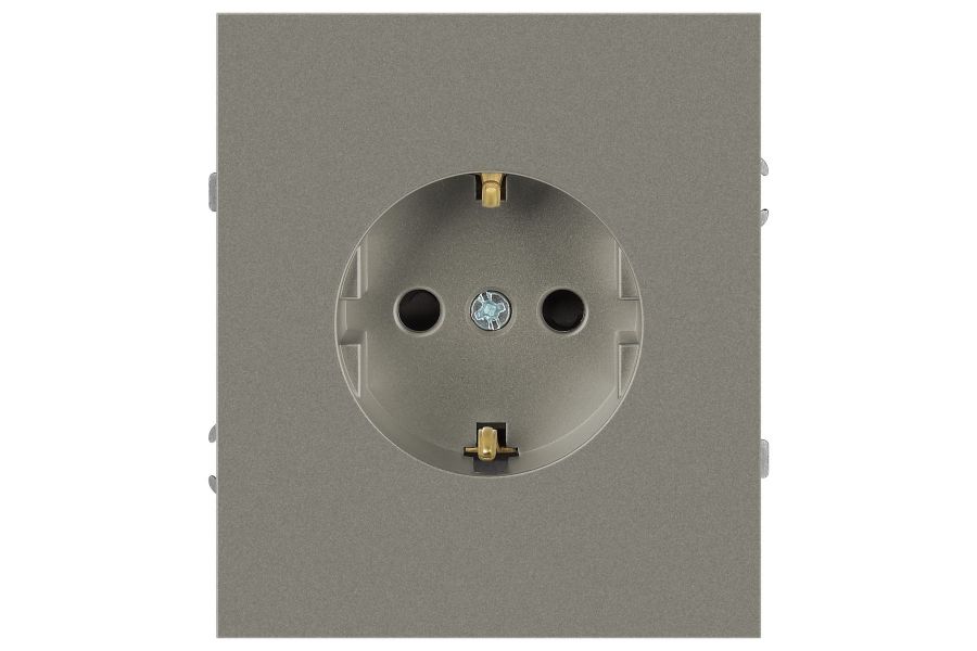 Розетка Эра Arktik 16-2101-07 с заземлением 2P+E Schuko 16А-250В титан Б0070420